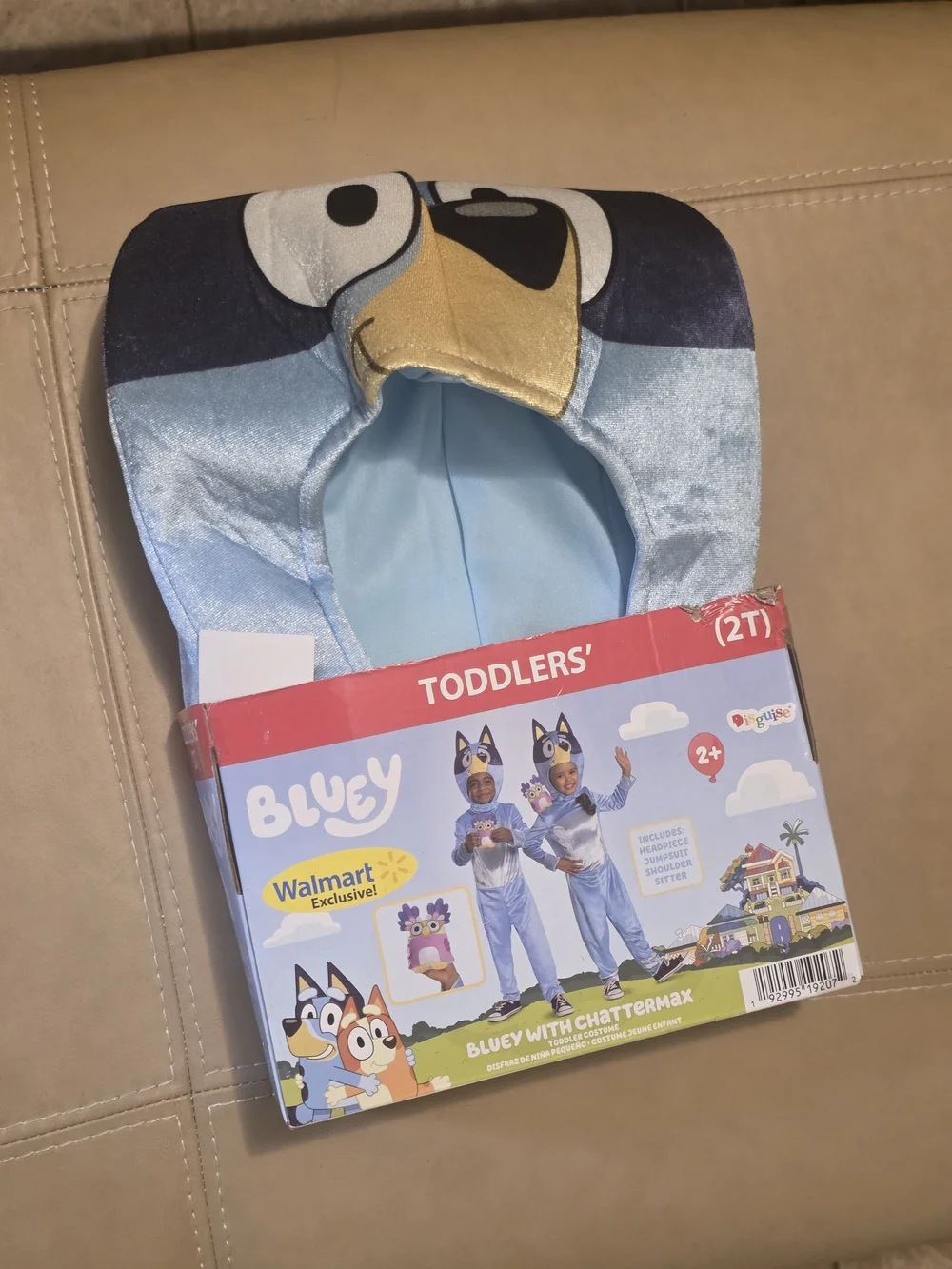 Bluey Toddlers' Blue Costume with Headpiece - Walmart Exclusive